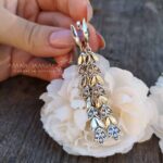 Сережки колоски зі срібла з фіанітами - Зображення 3