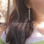Сережки колоски зі срібла з фіанітами - Зображення 6